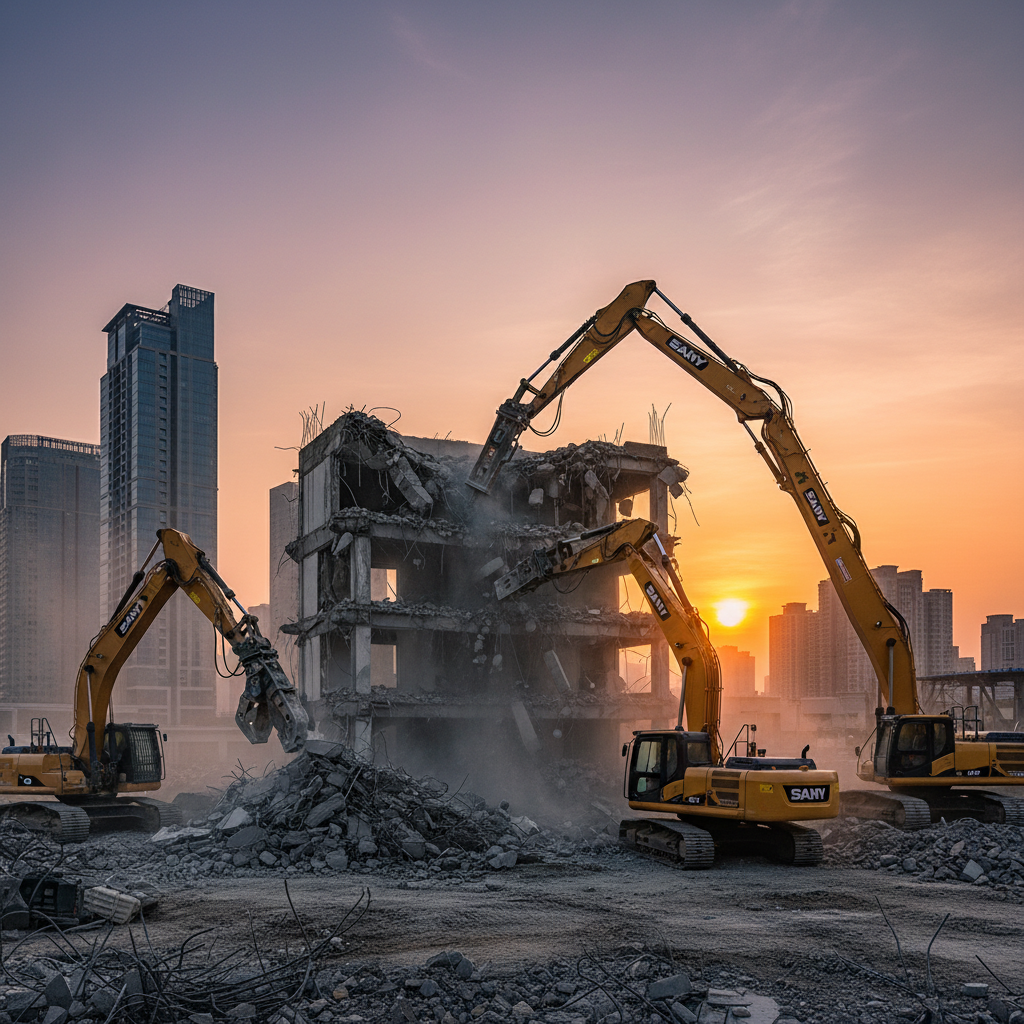 Sany Excavators For Demolition Projects