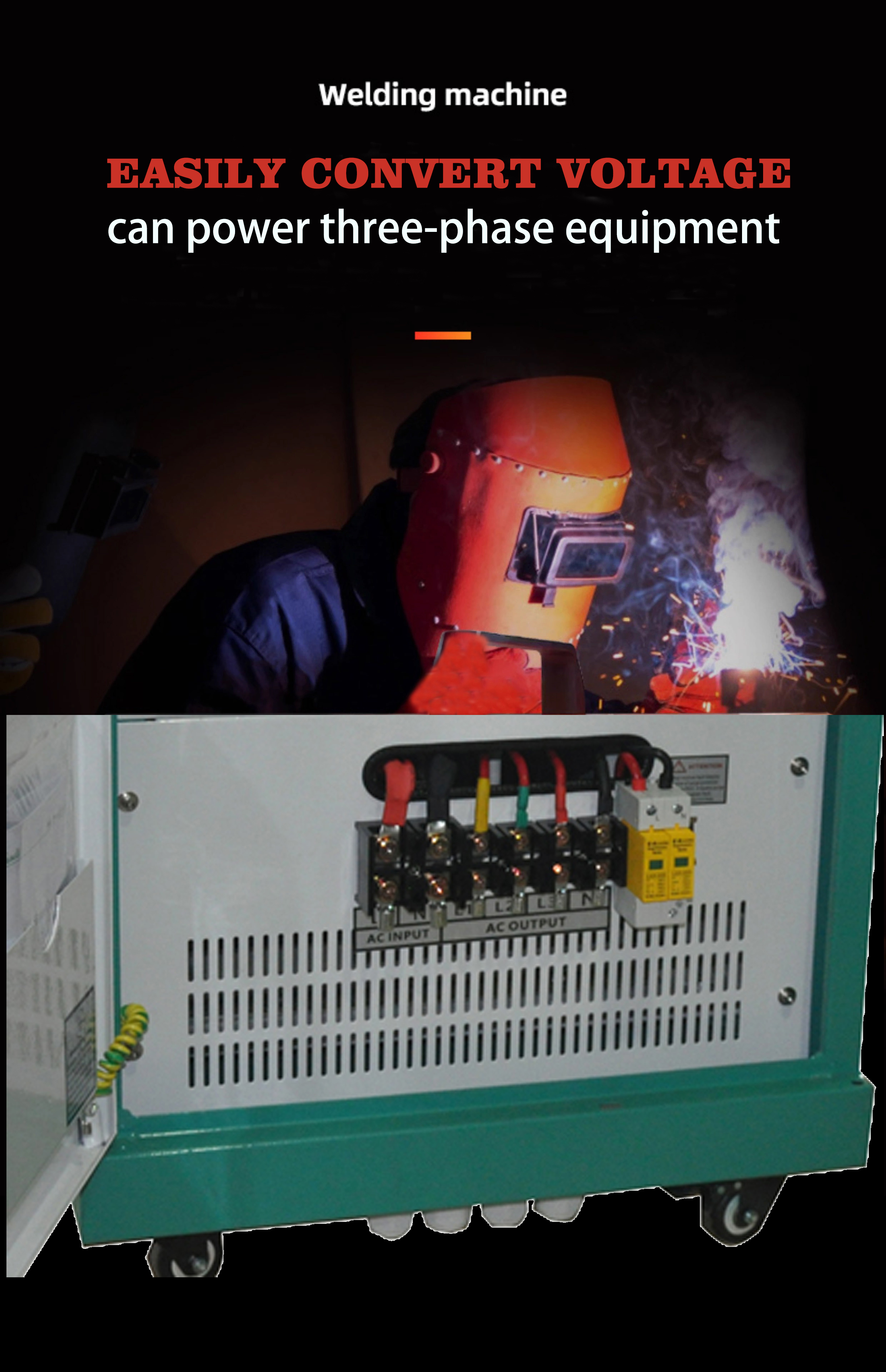 Single-phase voltage converter (AC-DC-AC circuit structure)