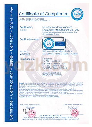 The CE certificate of Eu