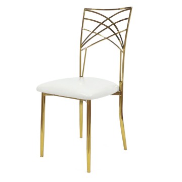 Golden Chiavari Chameleon Chair Pu Cushion for Wedding Party