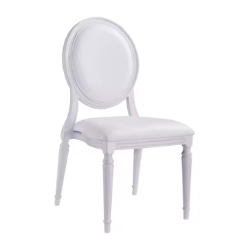 White Aluminum Louis Dining Chair for Dining Wedding