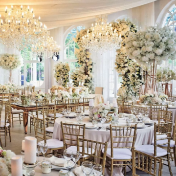 Gold Metal Chiavia Tiffany Chair for Wedding Event-1