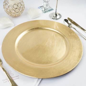 Gold Acrylic Round Charger Plates
