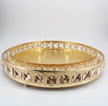 Round Cupcake Dessert Pedestal Display Plate for Wedding Birthday