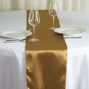 Satin Table Runner Table Flag for Hotel Weddings