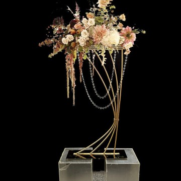 Gold Flower Stand Table Centerpiece Wedding Vase Stand