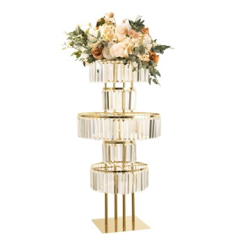 Gold Floral Stand Centerpiece Wedding Table Decorations