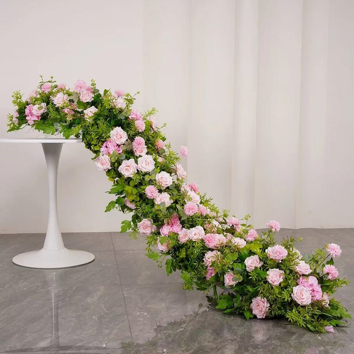  Large Hydrangeas Rose Silk Artificial Flower Runner