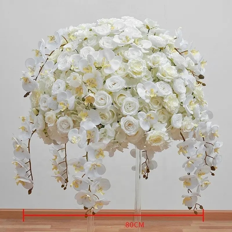 Wedding Table Centrepiece Artificial Flower Ball White Orchid Flower Ball