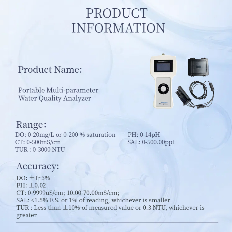 Portable Multi-Parameter Water Quality Analyzer wi04