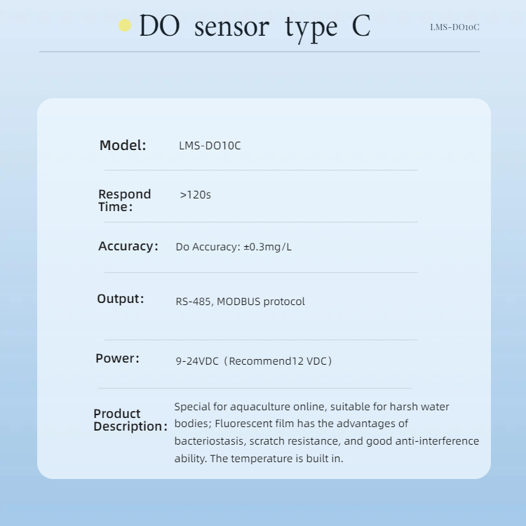Aquaculture Fluorescence Dissolved Oxygen Meter DO06