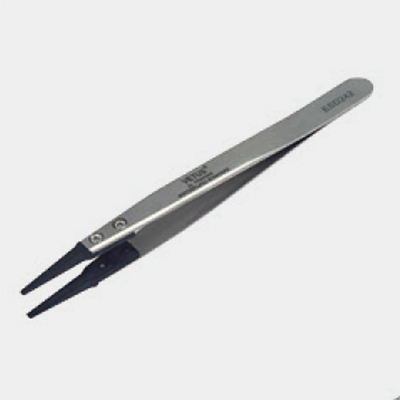 ESD-pincet van roestvrij staal met verwisselbare kop.