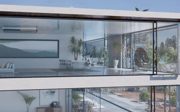 OD.60CV Shu series narrow side curtain wall sliding window