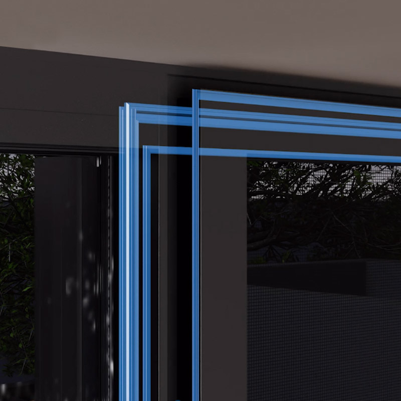 Three-sealing design, heat insulation, sound insulation, effectively blocking heat and noise