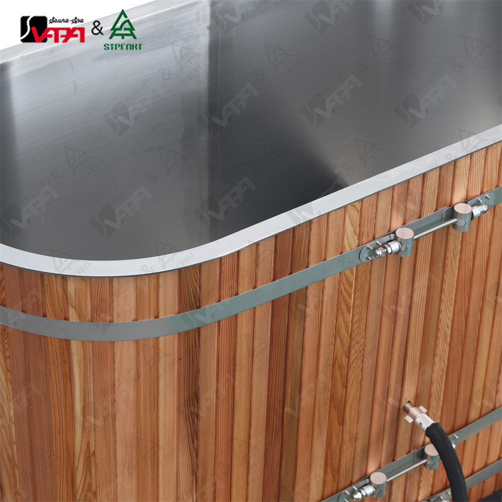 Cold Plunges VAPA CT021 Elegant Dual-Person Cold Plunge stainless steel Ice Tub Cryotherapy (9)
