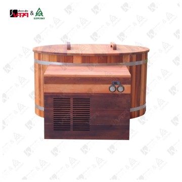 Vapasauna CT012 Outdoor Anti-UV Black Painting Oval Cold Plunge Optional Sizes Ice Tubs