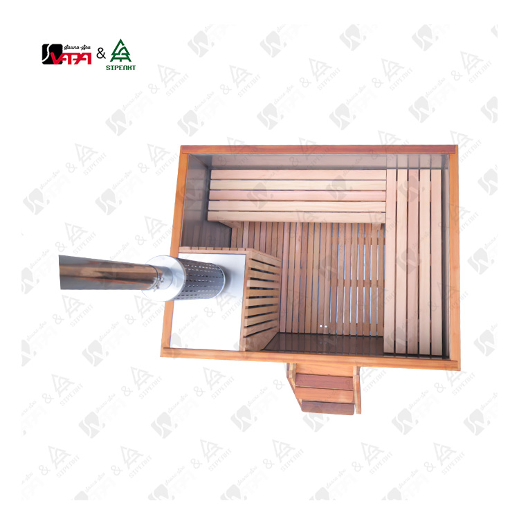 Vapasauna HT002 Stainless Steel Wood Fired Hot Tub for 5 People (11)