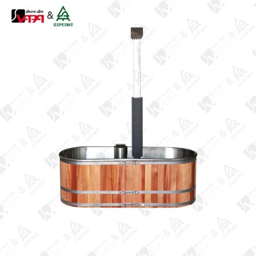 VAPASAUNA Manufacturer Designed HT006 Stainless Steel for 2 people Red Cedar Oval Hot Tub with Large Heater