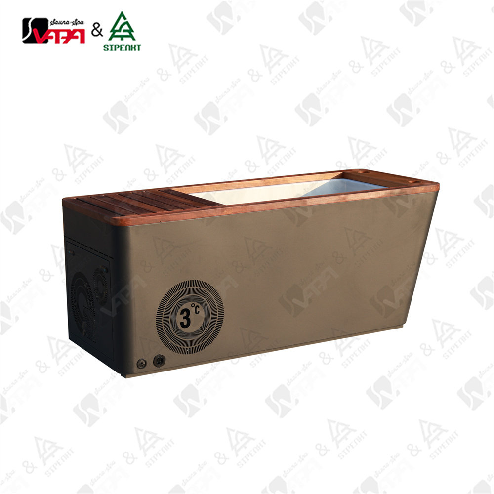 VP CT016 Black Stainless Steel Sail Shaped Cold Water Bathtub (7).jpg