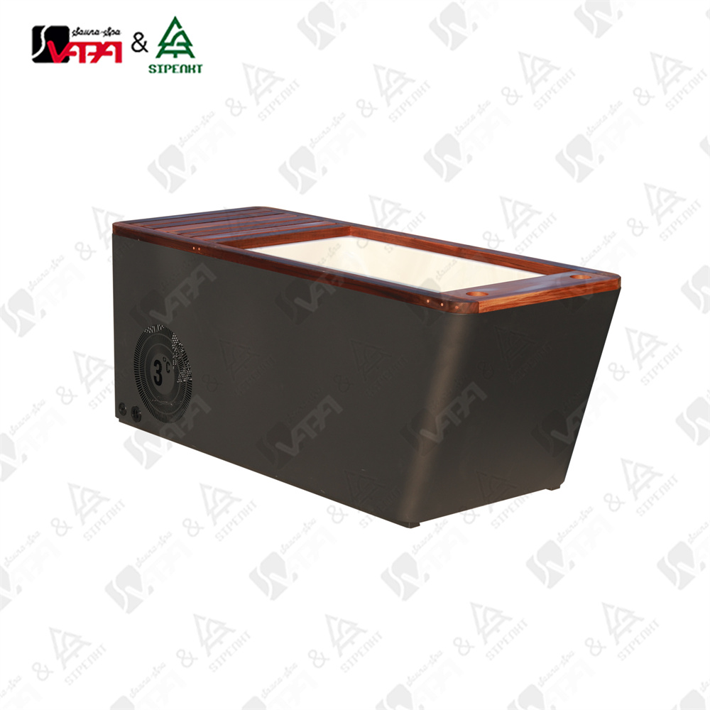 VP CT016 Black Stainless Steel Sail Shaped Cold Water Bathtub (9).jpg