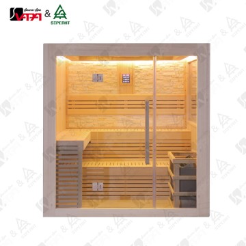 Vapasauna SIP-I011シリーズ 人気カスタマイズ 4-6人用 屋内 伝統的 木製 スチームサウナルーム 電気ヒーター付き スパカプセル用