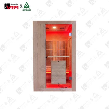 VAPAサウナSIP-I050シリーズ1～3人用屋内スクエア遠赤外線サウナ – カーボンパネルと使いやすいデジタルコントローラーによる急速加熱、業務用または家庭用
