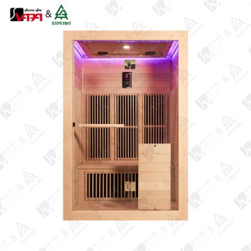 Sauna VAPA SIP-I051 nke dị n'ime ụlọ nke mmadụ abụọ na ise, nke nwere infrared dị anya - Ọkụ ngwa ngwa na-ekpo ọkụ site na panel carbon na njikwa dijitalụ dị mfe iji maka azụmahịa ma ọ bụ ezinụlọ.