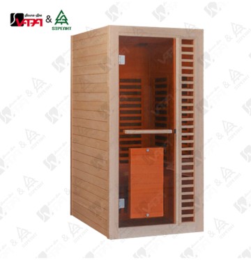 Vapasauna SIP-I038 フルキャビン暖房赤外線サウナ、ドアマウントヒーターと内部コントロールパネル付きですぐに暖まり、簡単に操作できます。