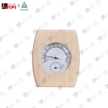 WTH013 Vapasauna Nordic Solid-Wood Sauna Hygrothermograph, Single-Scale °C Thermometer & Hygrometer, Heat-Resistant, Wall-Mount, Home & Commercial Sauna Room Accessory