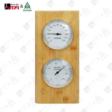 WTH022 Vapasauna Luxury Wooden Sauna Monitor | Accurate Digital Hygrometer Thermometer for Optimal Sauna Experience & Safety