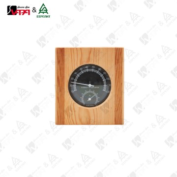 WTH015 Vapasauna Premium Wooden Hygrometer Thermometer for Sauna & Steam Room, High Temperature Resistant, Wall Mountable