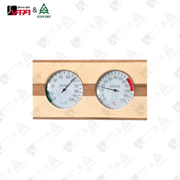 Vapasauna WTH030 Series Sauna accessories Innovative Square Sauna thermometer and hygrometer Purely Mechanical Liquid-free Electricity-free Suitable for All Saunas