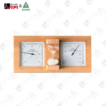 WTH044 Vapasauna Premium Rectangle Movement with Dual Straps Solid Wood With an Elegant Wooden Base and an Easy-To-Read Single Scale.