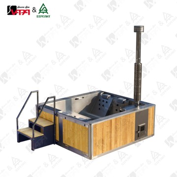 Vapasauna Direct Manufacturer Factory Price Dual-Core Comfort, Year-Round Warmth | Redefine the Outdoor Soaking Experience  HT015 with Dual heating system Hot Tub.