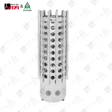 Distinctive Design VAPASAUNA CR60-90 Column Crown Electric Sauna Heater Premium Construction for Contemporary Home Sauna Wellness