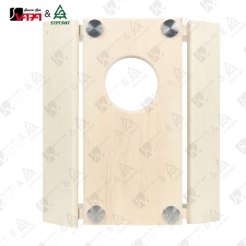 Vapasauna Manufacturer: Sauna Wooden Lamp Shade – Handcrafted Pine with Laser Logo for Your Sauna Sanctuary