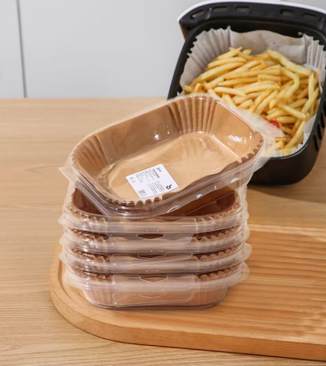 Oven air Fryer Paper, Food Grade Oven Paper, Rectangular Paper Mat, Paper Bowl, Household Baking Paper