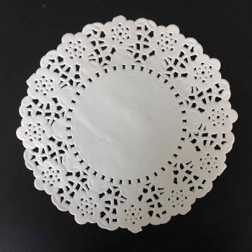 White Color Disposable Food Grade Lace Table Mat ODM OEM Customized Style Paper Lace Doilies
