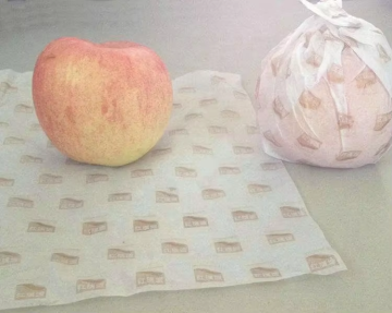 Recyclable Food Grade Fruit Vegetable Wrapping White Glassine Printed Paper Packing for Pear Peach
