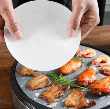 Hopewell Greaseproof Non-Stick Baking Paper for Cake Pizza Air Fryer Biodegradable Heat Resistant Disposable Packaging