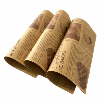 In-stock Printed Oil-proof Paper Made From Virgin Wood Pulp, Oil-absorbing Food-grade Coated Paper Mats, Disposable Placemats.