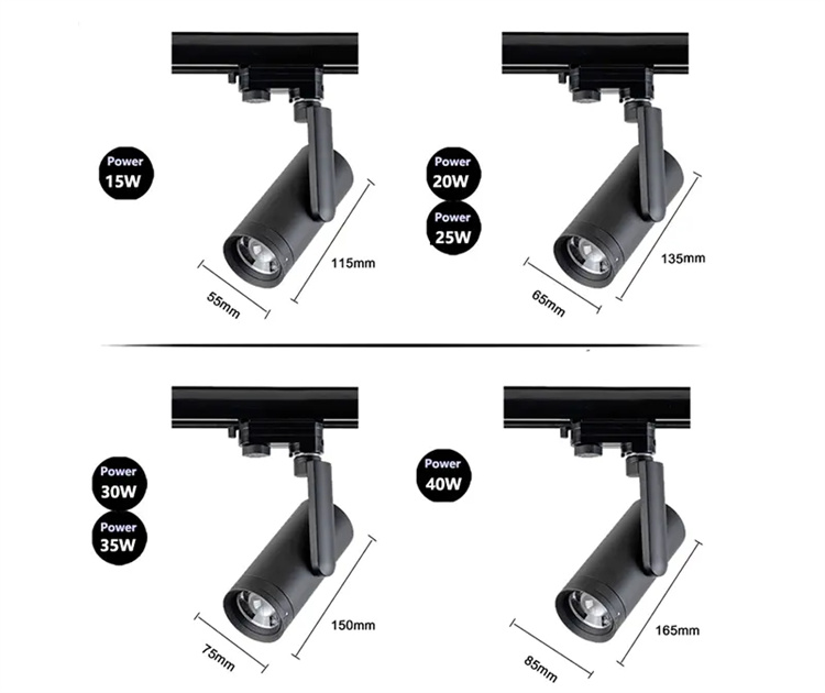 Track Light Sizes