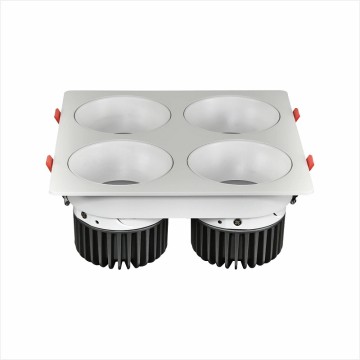 Smart Led Recessed Grille Lights Adjustable Downlight FT-GL07 Four Head