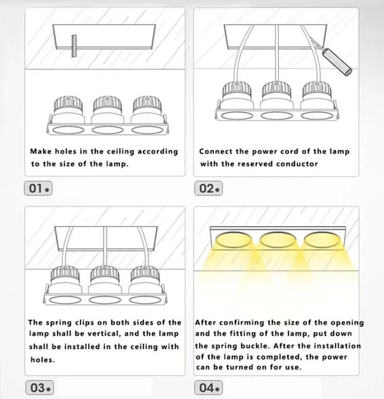 Installing spotlights