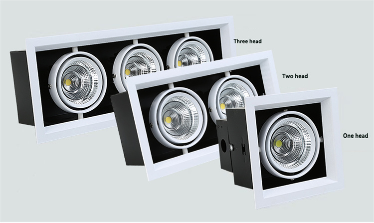 Square grille lights