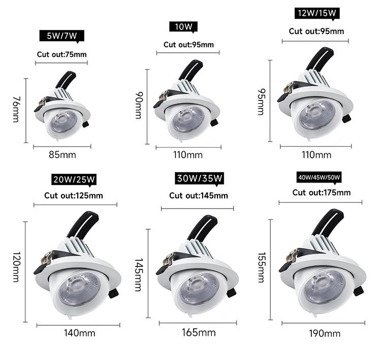 White led down lights