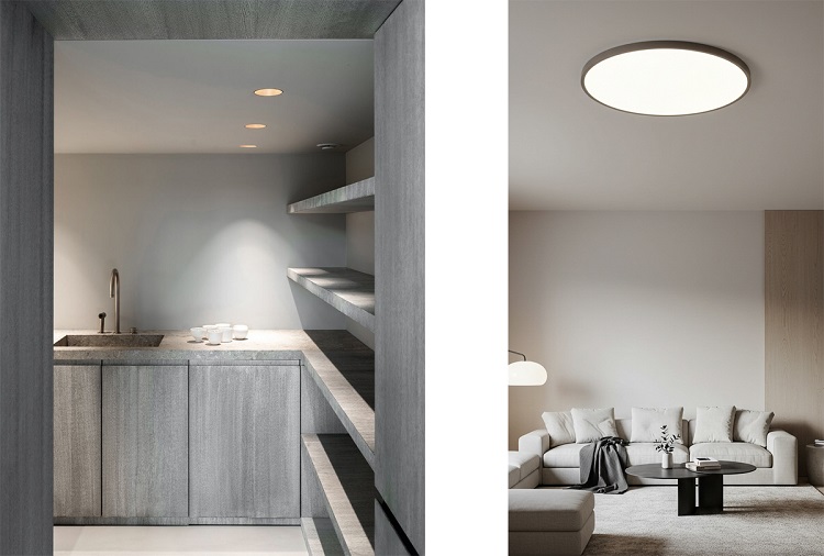 What is the difference between a downlight and a ceiling light?