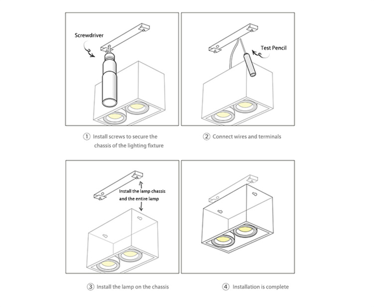 Install ceiling light surface mount