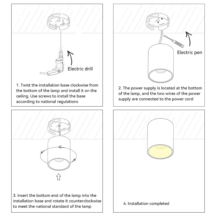 Installing led downlights