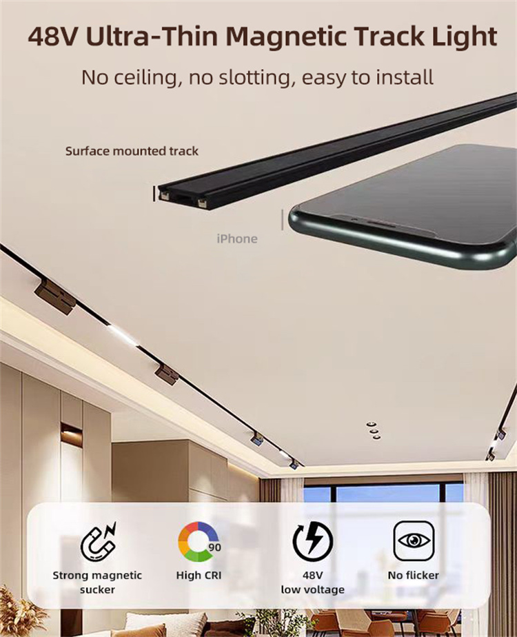 magnetic track lights system